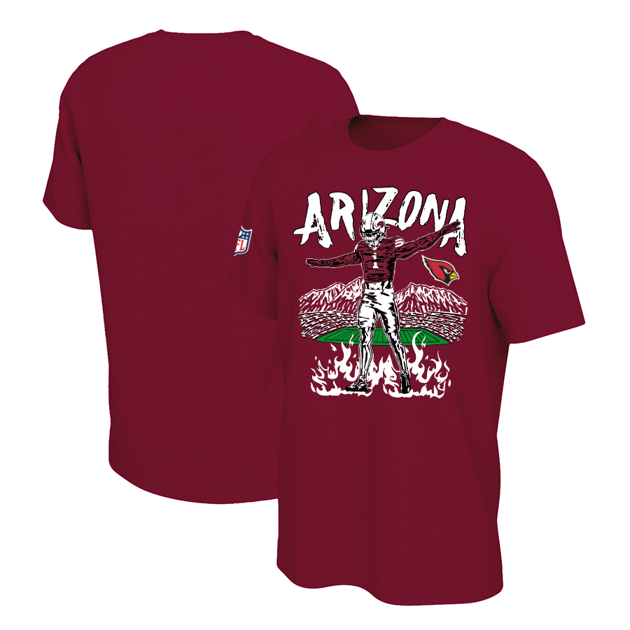 Men 2024 NFL Arizona Cardinals T shirts red->cleveland indians->MLB Jersey